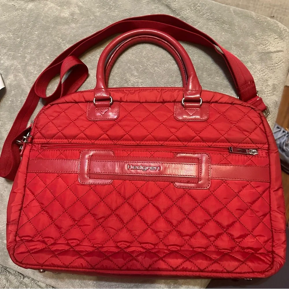 Hedgren Red Quilted‎ Women's Laptop Bag